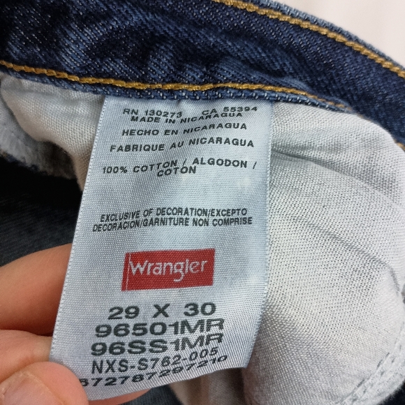 Wrangler Blue Straight Jeans with Classic Fit (#1,423) - Picture 2 of 4